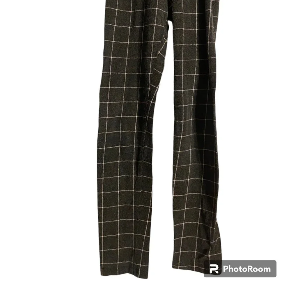Old Navy black and white‎ checkered leggings sz L 10-12